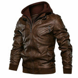 BRAND NEW BELGRADE LEATHER JACKET WITH REMOVABLE HOOD REAL LEATHER