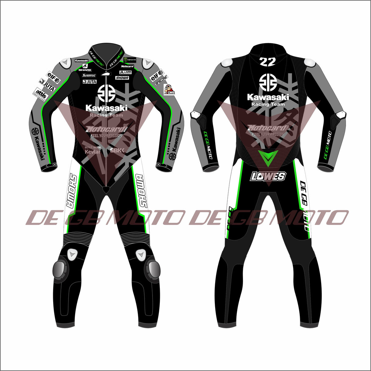 MotoGP JONATHAN REA KAWASAKI JEREZ TEST 2023 Motorbike Racing Leather Suit