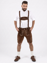 Genuine Leather Bavarian German Lederhosen Men, Oktoberfest Traditional outfit