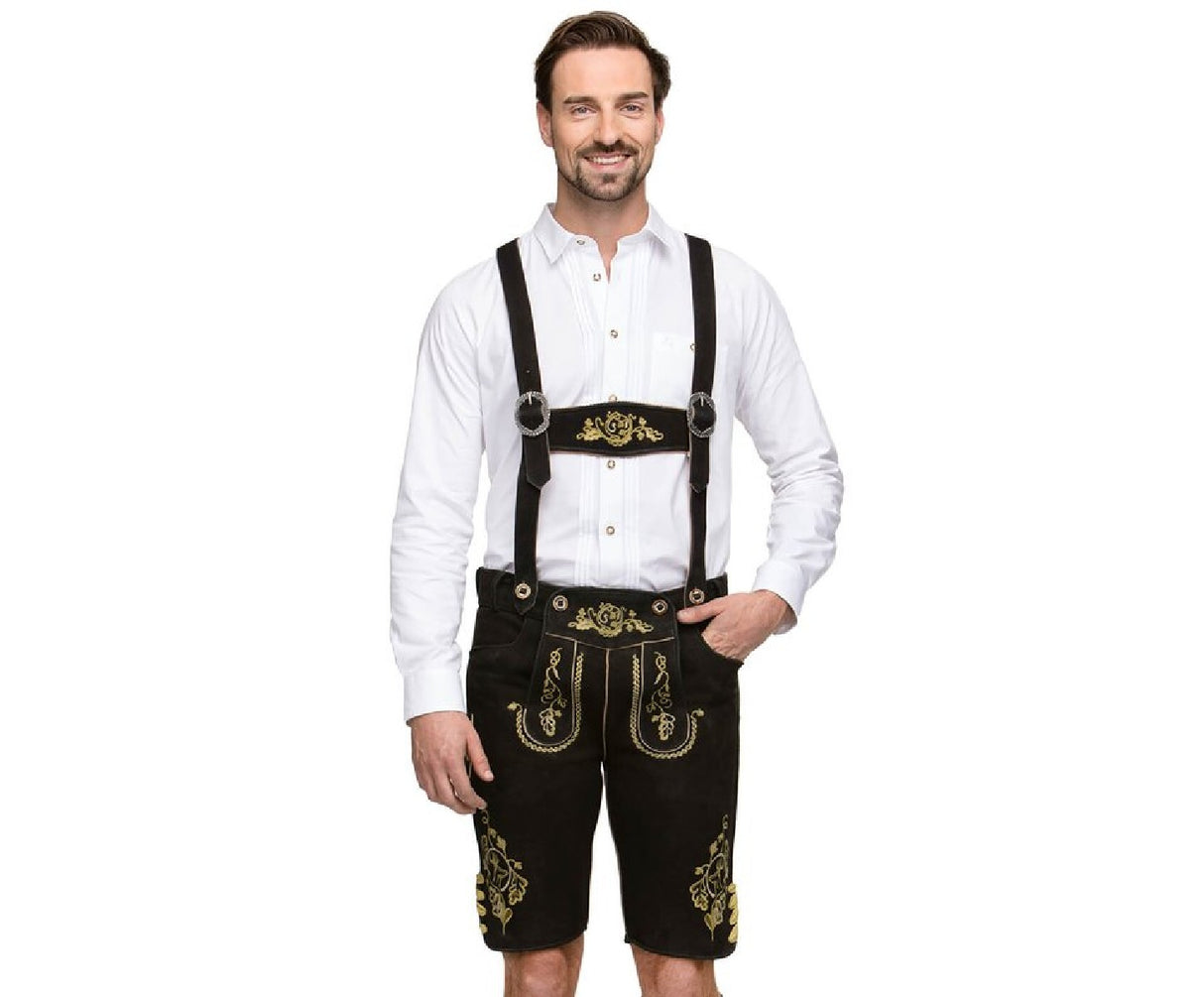 Genuine Leather Bavarian German Lederhosen Men, Oktoberfest Traditional outfit