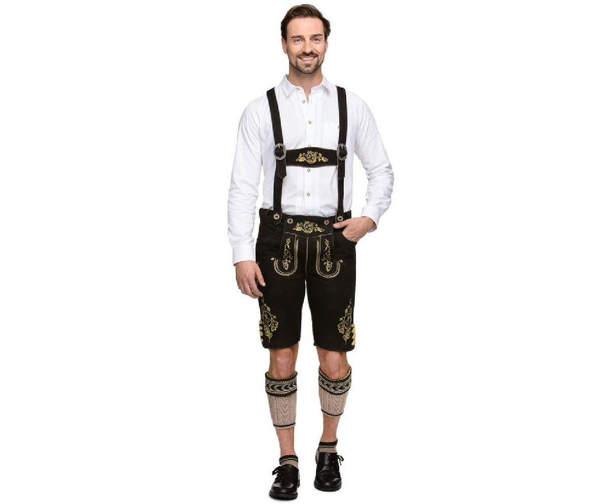 Genuine Leather Bavarian German Lederhosen Men, Oktoberfest Traditional outfit