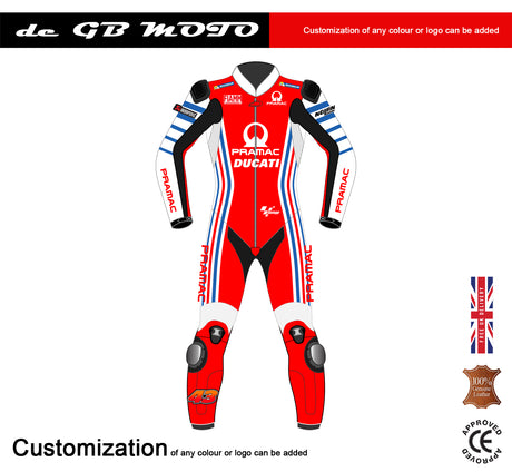 JACK MILLER DUCATI PRAMAC 2020 MODEL MOTOGP MOTORBIKE LEATHER RACING SUIT