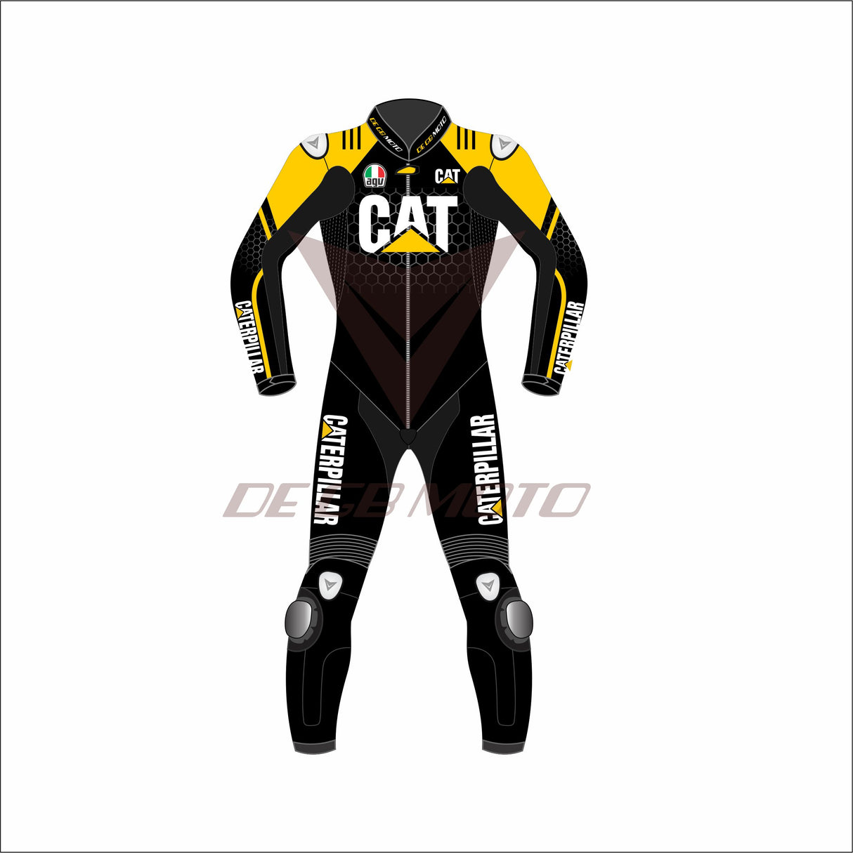 JACK MILLER CATERPILLAR THRILLER Motorbike Racing Leather Suit