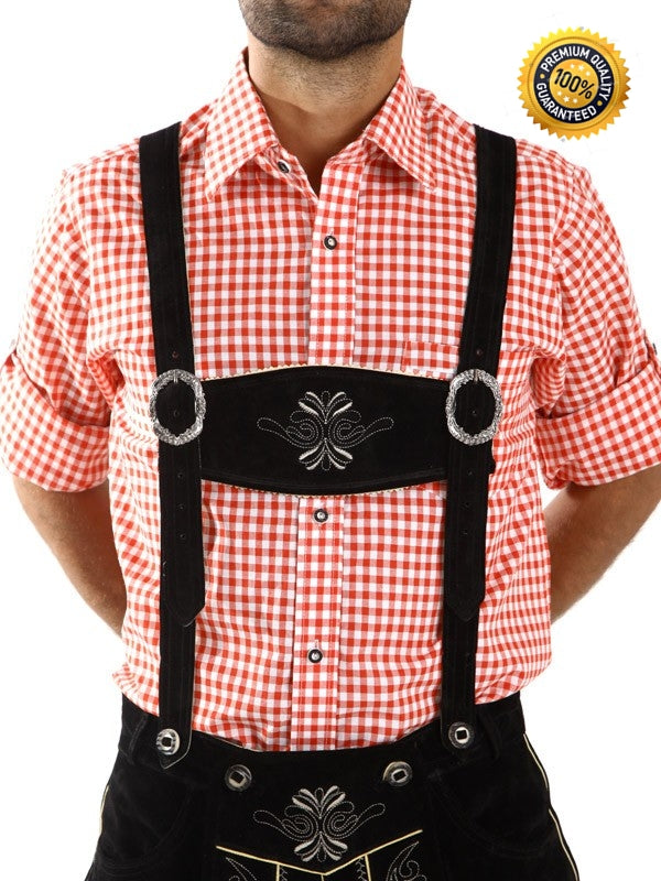 Genuine Leather Bavarian German Lederhosen Men, Oktoberfest Traditional outfit