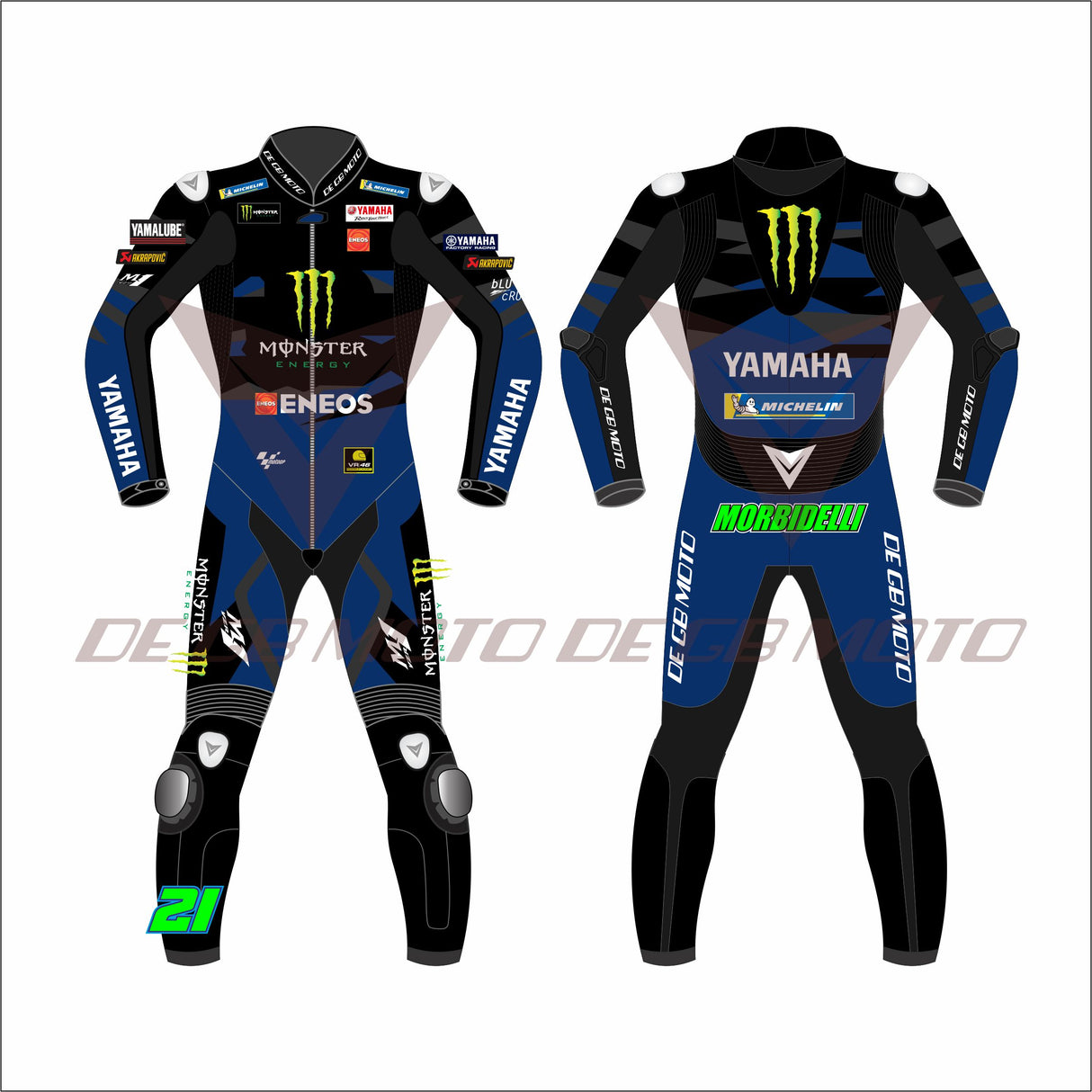 FRANCO MORBIDELLI YAMAHA CUSTOMIZE MotoGP MOTORBIKE MOTORCYCLE LEATHER RACE SUIT