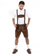 Genuine Leather Bavarian German Lederhosen Men, Oktoberfest Traditional outfit