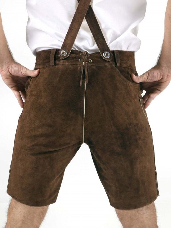 Genuine Leather Bavarian German Lederhosen Men, Oktoberfest Traditional outfit