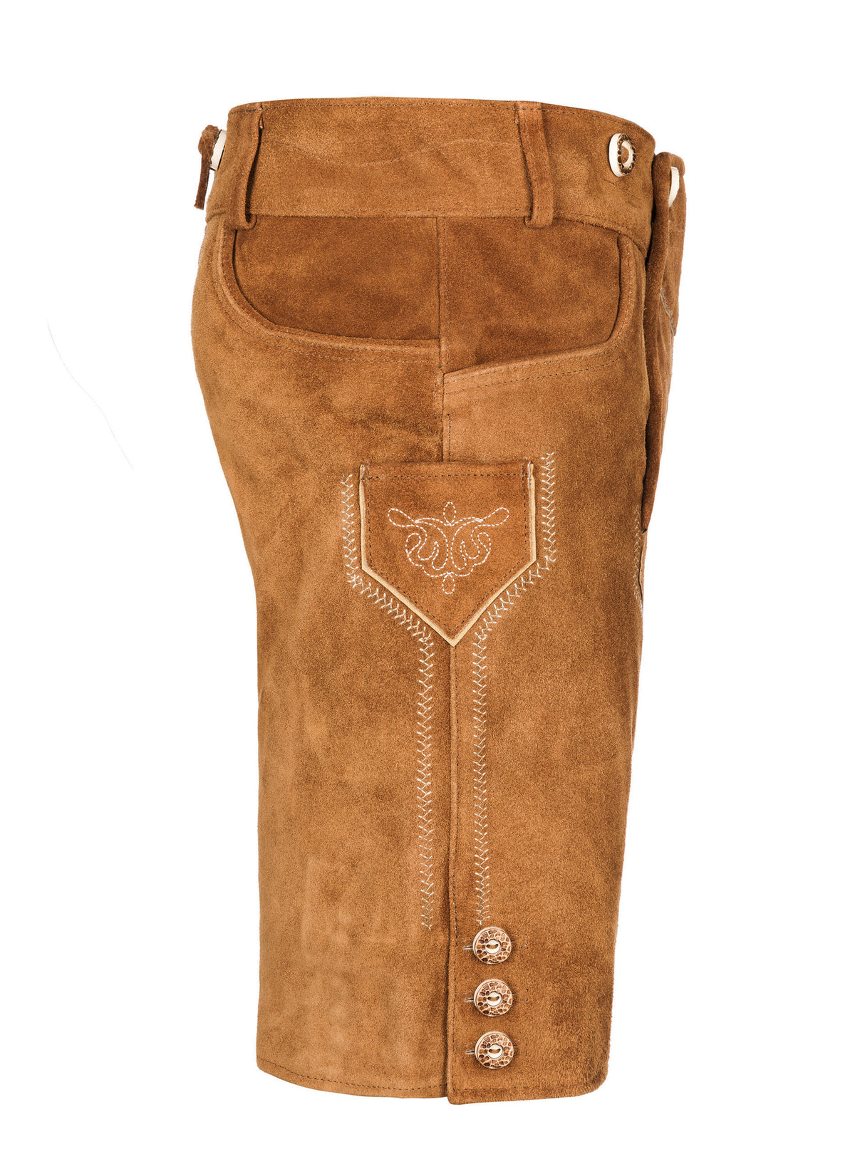 Mens Bavarian German Lederhosen Oktoberfest Traditional Outfit Genuine Leather Short Length