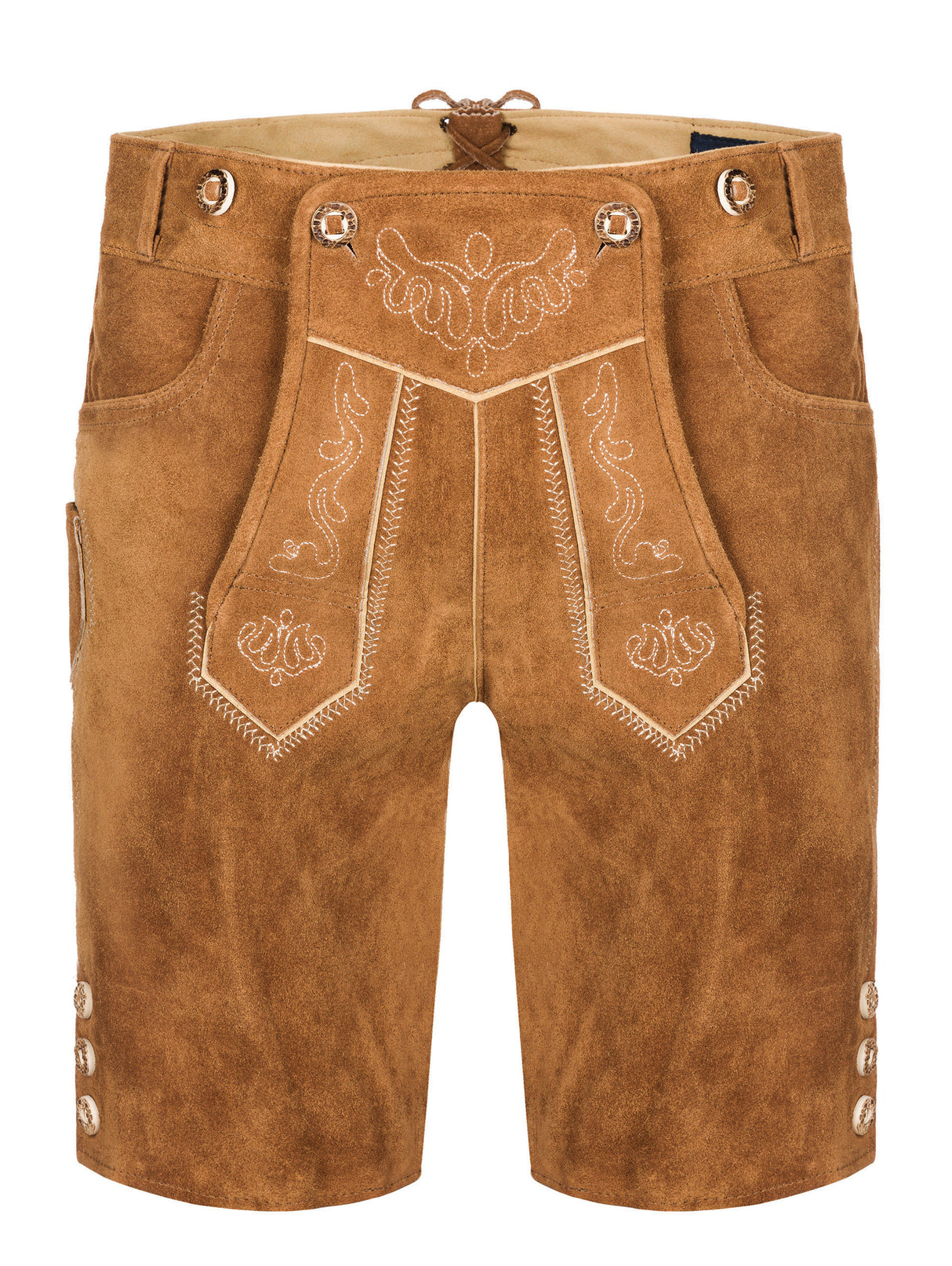 Mens Bavarian German Lederhosen Oktoberfest Traditional Outfit Genuine Leather Short Length