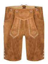 Mens Bavarian German Lederhosen Oktoberfest Traditional Outfit Genuine Leather Short Length