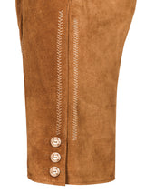 Mens Bavarian German Lederhosen Oktoberfest Traditional Outfit Genuine Leather Short Length