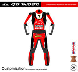 MOTO GP CHAZ DAVIES DUCATI WSBK 2023 MOTORBIKE RACING LEATHER SUIT CE APPROVED