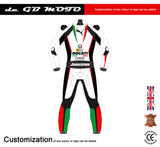 New DUCATI Corse 1 Piece Motorbike Racing Leather Suit CE Approved Armour